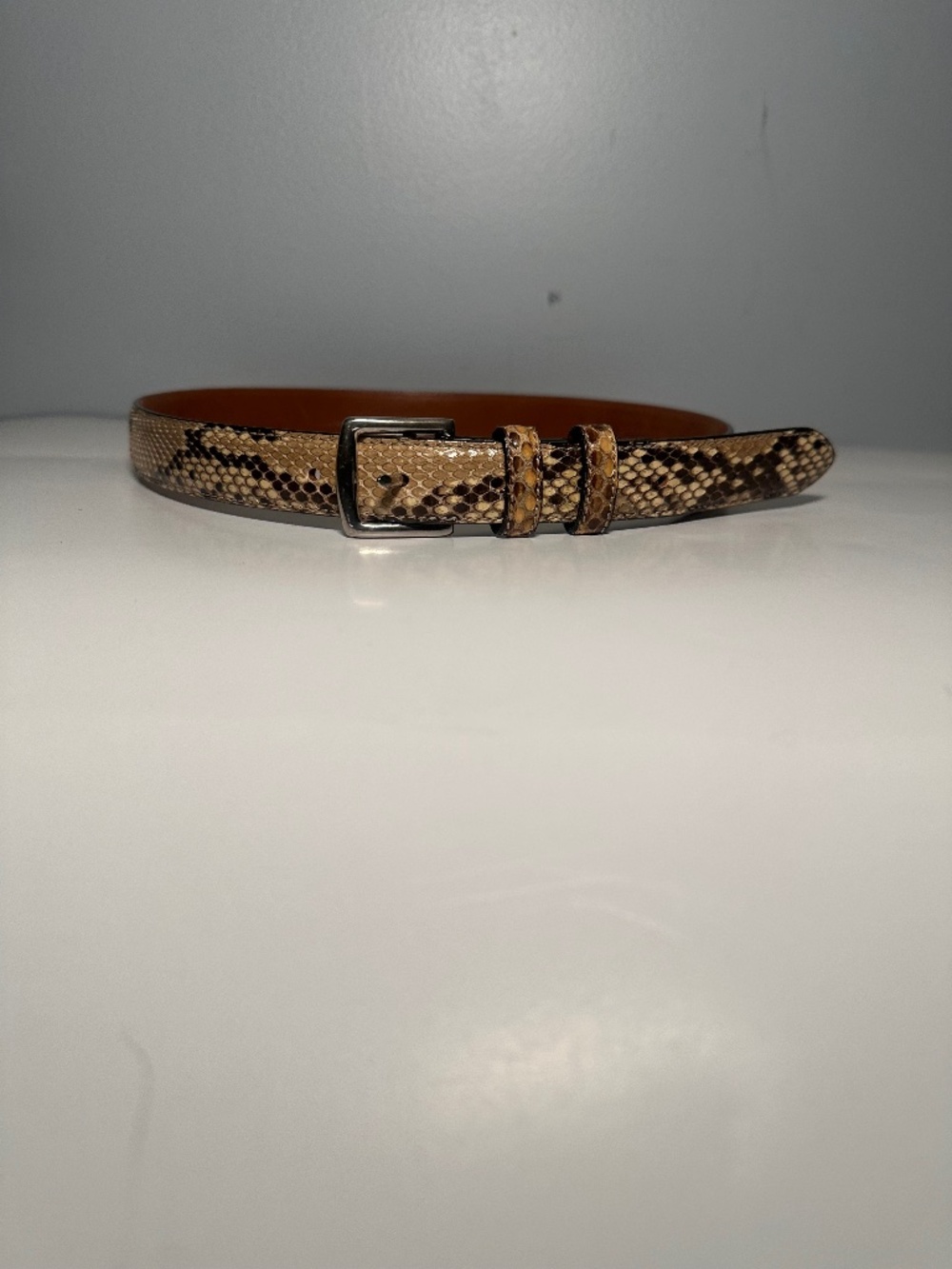 COACH Women's Python Leather Belt Small